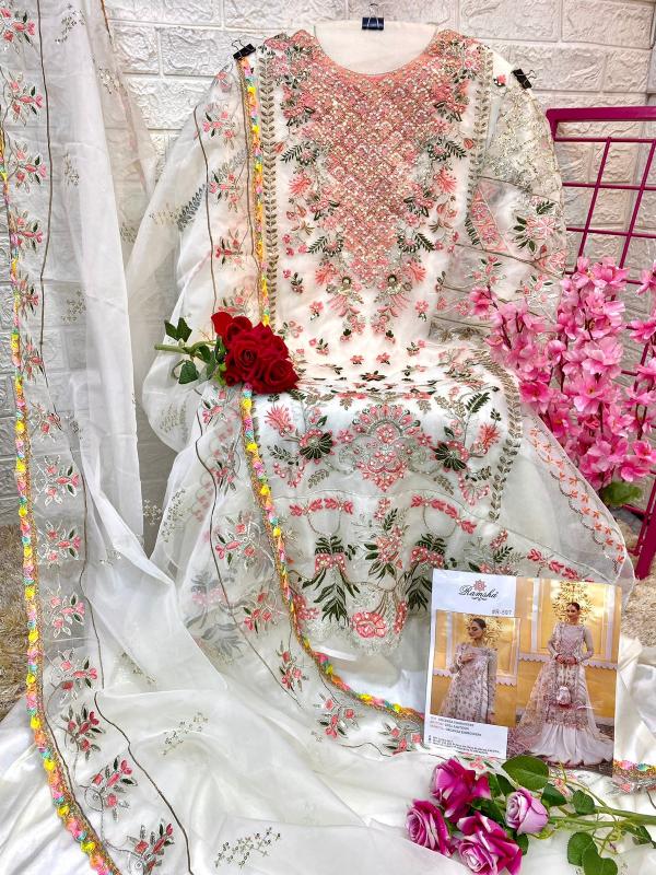Ramsha R 597 Organza Embroidery Salwar Kameez Collection